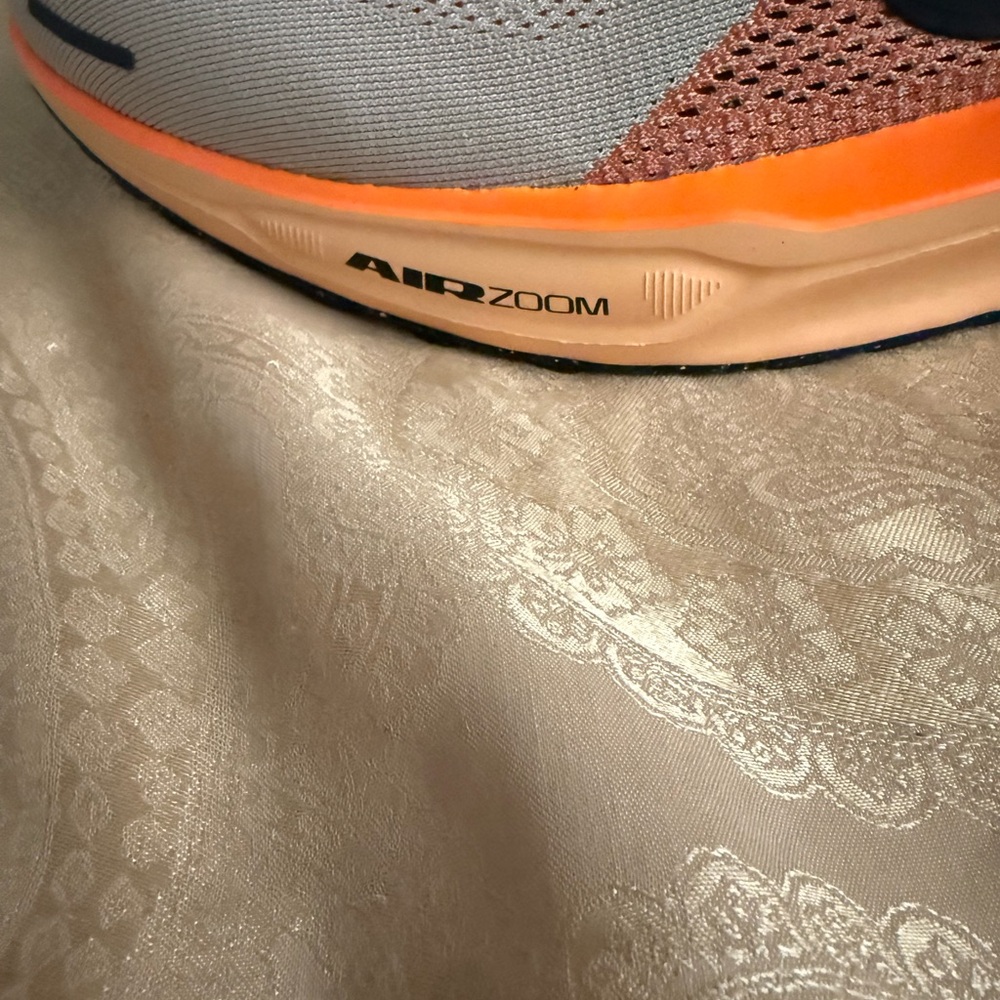 Nike Air Zoom Beige and Orange Running Shoes - Picture 6 of 8